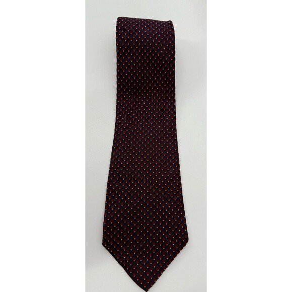 Lauren Ralph Lauren Tie Men Red Blue Silk Classic 4" Wide Designer Necktie USA - Picture 8 of 8